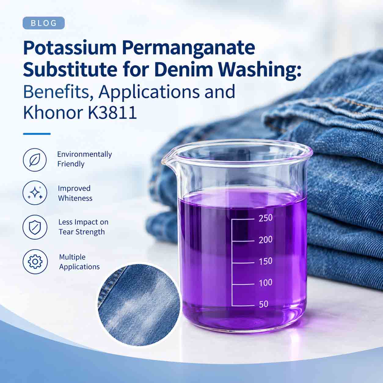 🌏Potassium Permanganate Substitute for Denim Washing: Benefits, Applications and Khonor K3811