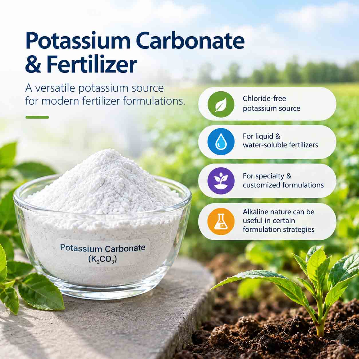 🌱Potassium Carbonate in Fertilizer: A Less-Obvious Potassium Source with More Uses Than You May Expect
